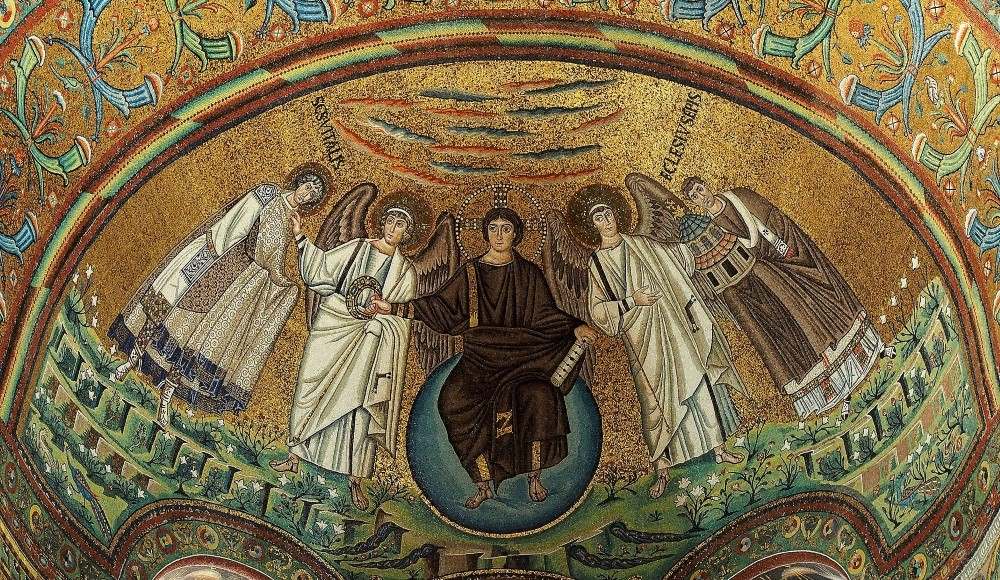 Basilica ceiling mosaic.